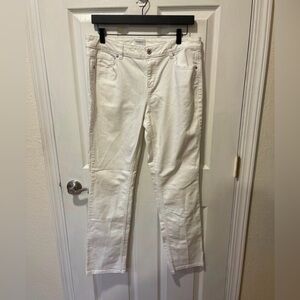 Liz Claiborne White Jeans Classic Fit Straight Size 10
